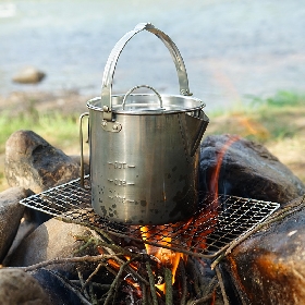 Outdoor stainless steel kettle