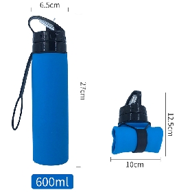 600ML Collapsible Water Bottle - BPA Free